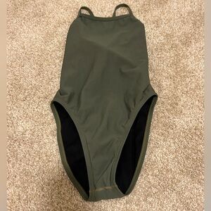 Jolyn army green jackson onesie